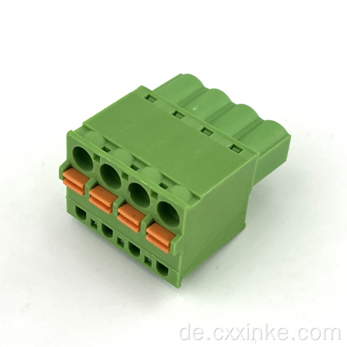 Elektrische UL94-V0 5.08 mm Pitchfeder-Plug-in-Anterminalblock mit Orangenknöpfen